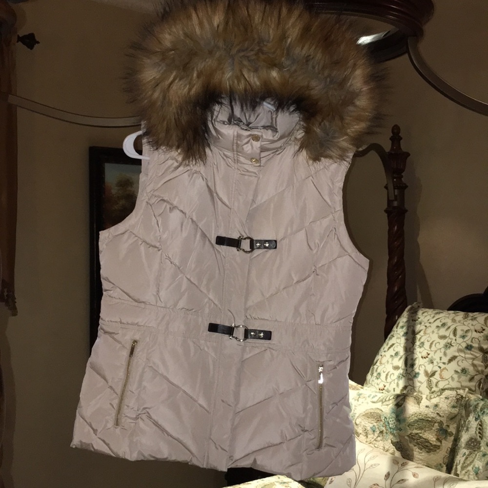 Gorgeous Vest with Removable Faux Fur Trimmed Hood